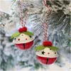 Noel Süslemeleri Valery Madelyn 12pcs Metal Bell Süsleri Kırmızı Yeşil Ağaç Xmas Teraziler Yıl Dekorasyon Noel 221124 Bırak dhpzy