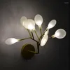 Wall Lamp LED Modern Firefly Charming Branch Decoration Indoor Lighting Golden Body Lustre Fixtures Acrylic Glass Shade 110-240V