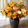 Decorazioni natalizie Decorazioni PARTY Bouquet di fiori per bouquet da sposa Decorazioni autunnali Fiori finti in seta Festa nuziale Baby Shower Decorazione domestica R230922