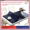 Toalha de mesa Toalha de mesa à prova de óleo de vidro macio toalha de mesa flexível mesa protetora transparente à prova d'água decoração de cozinha moderna 230921