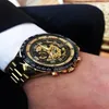 Forsining Edelstahl Klassische Serie Transparent Goldene Bewegung Steampunk Männer Mechanische Skeleton Uhren Top Marke Luxury209u