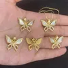 Correntes Minimalista Dainty Borboleta Colar18K Banhado A Ouro Colar Presente do Dia das Mães Moderno Romântico Animais Bonitos Jóias