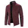 남자 S 재킷 8 색 2023 가을 겨울 봉제 및 두꺼운 스탠드 고리 재킷 반 하이 목 니트 가디건 스웨터 230922