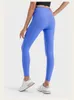 LU-1523 Women Running Fitness Oefening Leggings Hoge taille Slim Hip Yoga Pants Dames geribbeld Sports-leggings