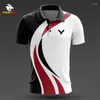 Men's Polos 2023 Customize Summer Badminton Shirts Sport Short-sleeved Polo Table Tennis Tshirt Running Men T-shirt