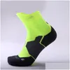 Sports Socks Professional Basketball Running Fitness Breatble Football Cycling Cam Quick Dry Elastics Gym Jogging Soccer Drop Delive DHQMH