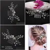 Hoofddeksels Trendy Strass Haarkam Kralen Handgemaakte Crystal Chic Vrouwen Bruids Hoofdtooi Accessoires Feestornamenten Drop Delivery Ev Dh56W