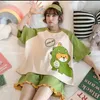 Sexy Pyjamas Sleepwear Lovely Home Suits Sexy Pyjama Night Sleepwear Female Pajamas Set with Shorts Nightie for Ladies M-5XL 230922