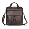 Aktentaschen Berühmtes Design Business Echtes Leder Handtasche Einfache Männer Vertical Attache Portfolio Oneshoulder Messenger Bag 230922