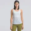 2023New Fitness Woman High Impact Sport Tanks Cross Straps Wirefree Justerbar Buckle Spandex Yoga Tops Gym Workout Bra Original
