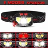 Lâmpadas de cabeça Mais poderosas LED Farol Sensor Head Light USB recarregável Headlamp Head Torch Head Lanterna à prova d'água para camping Caminhadas HKD230922