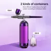 Ansiktsvårdsapparater Airbrush Nail With Compressor Portable Airbrush For Nails Cake Tattoo Makeup Paint Air Spray Gun Oxygen Air Brush Kit 230921