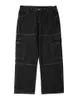 Мужские джинсы черные свободные широкие брюки с несколькими карманами Y2k повседневные модные брюки-карго сбоку большая уличная одежда 230922