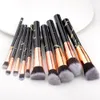 Makeup Smures 10pcs Set narzędzie kosmetyczne proszek do powiek Foundation Blush Bzdanie Beauty Maquiagem Zestaw na imprezę 230922