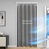 Curtain Heavy Duty Thickened Door Modern Blackout Living Room Partition Curtains Solid Color Drapes Insulation Punch-free