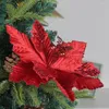 Декоративные цветы, праздничное украшение из тростника, искусственные цветочные украшения для рождественской елки, долговечные блестящие поддельные рождественские украшения