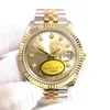 20 Style Real PO 904L Steel Watch Men 41mm Champagne Diamond Dial 18K Gold Gold Gold Plusel Laited Glass V12 الإصدار Cal 3307n