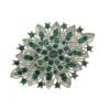 Broche de Bouquet de strass en cristal plaqué argent rhodié, Look Vintage, broches de fête de bal LL