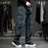 Jeans da uomo Jeans larghi Uomo Taglie forti 40 44 Pantaloni denim Tasche moda Pantaloni jeans cargo Streetwear Pantaloni larghi Pantaloni maschili di grandi dimensioni J230922