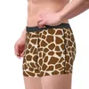 Cuecas homens boxer shorts calcinha bonito engraçado dos desenhos animados girafa pele respirável roupa interior masculino impresso plus size