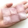 Decorative Figurines 1 Piece Natural Pink Quartz Crystal Pyramid Point Healing Decoration Collection Stones And Minerals