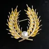 Brooches Fresh Garden Style Wheat Brooch Fashion Everything Personality Corsage High-end Atmospheric Pin Suit Coat Accessories