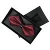 Bow Ties Tie Knuten Gifta Groom och brudgummen Skjorta Mäns svart Casual Korean Bow Wedding Red Bow slips 230922