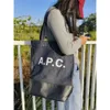 韓国APC新しい女性用バッグデニムスプライシングキャンバスショルダーバッグ大容量学生通勤トートバッグINS