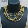 Chokers 5 Stuks 18K vergulde gouden ballen kralen ketting chocker Chunky swether ketting Chic vrouwen sieraden voor winter 230921