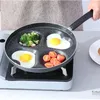 Poêle à frire antiadhésive à quatre trous, Pot multifonction pour Omelette, œufs, jambon, Machine à crêpes, petit déjeuner sans huile, cuisson