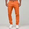 Pantalons pour hommes Pantalons pour hommes Slim Couleur unie Pantalon à poche moyenne Pleine longueur Respirant Cargo Joggers Salopette Stretch