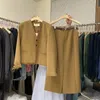 Dwuczęściowa sukienka elegancka solidna kurtka blezer spódnica Koreańska biuro wysoka talia Blazery garnituru Twopece zestawy eleganckie wypoczynek damskie 230922