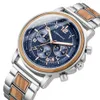 Lyxvarumärke Mens Wood Quartz Wrist Watch Men Sport Waterproof Watch Man Chronograph Träklockor2970