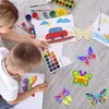 Portachiavi 25 pezzi di pittura a farfalla in legno non finita per bambini che dipingono etichette artigianali fai da te e decorazioni per la casa