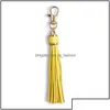 Chaveiros de jóias PU Couro Tassel Metal Chave Titular com Lagosta Giratória Charme para Bolsa Telefone Carro Entrega 2021 Fas Party Mesmo Dhibd