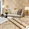 Wallpapers 10M Luxury European Style Non-woven Wallpaper TV Background Decor Classic 3D Embossed Wall Paper Roll Wallcovering Upholstery