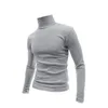 Pulls pour hommes Couleur unie Tendance Casual Col roulé Pull en cachemire Slim-Fit Pull Bas Tricot pour hommes avec chaud à l'intérieur S-2XL