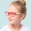 Sonnenbrille, quadratisch, Anti-Blaulicht-Brille, für Kinder, flexibler optischer Rahmen, verschreibungspflichtige Brillen, reflektierend, TR90, für Jungen und Mädchen, UV400