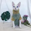 Kat kostuums herfst winter Sphinx kleding Devon Rex haarloze fluwelen dik kostuum huisdier kleding koraal voor katten Sphynx