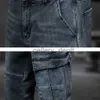 Jeans da uomo Jeans larghi Uomo Taglie forti 40 44 Pantaloni denim Tasche moda Pantaloni jeans cargo Streetwear Pantaloni larghi Pantaloni maschili di grandi dimensioni J230922