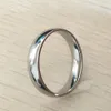 Classique mâle véritable couleur or blanc 6mm titane acier femmes hommes bague en argent de mariage de qualité supérieure ne se décolore pas amoureux bijoux de mariage263Z