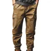 Pantaloni da uomo Trendy Cargo Pantaloni larghi streetwear Vestibilità rilassata Lavoro dritto