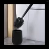 Zestaw akcesoriów do łazienki szczotka toaletowa miękka głowa bez martwego kąta gospodarstwa domowego akcesoria do czyszczenia podłogi (czarny)