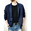 Heren Truien Winter Lange Mouw Warme Sjaalkraag Gebreid Vest Trui Casual Slim Fit Zachte Katoenen Truien 230921