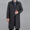 Mélanges de laine pour hommes Arrivée Mode Haute Qualité Manteau d'hiver Vêtements Hommes Plus épais Casual Xlong Bouton couvert Manteau pour hommes Plus Taille M5XL 230921