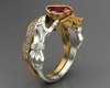 Wedding Rings 2pcs Boutique two color hands love crown claddar ring fashion engagement jewelry lover s gift SZ4 12 230922