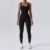 Lu Damen-Overalls, Yoga-Outfits, ärmellos, eng anliegend, Tanz-Overall, lange Hosen, atmungsaktive Leggings, Schraubgewinde-Material, Lu-125