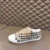 Vintage Men Print Controleer Sneakers tweekleurige katoenen gabardine flats schoen bedrukte letters plaid kalfsleer canvas trainers bio-gebaseerde rubberen bodemschoenen 16