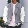 Vestes pour hommes Street Hip Hop Bomber Jacket 2023 Polyvalent Marque de mode Color Block Uniforme de baseball américain