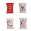 Natal santa sacos de lona sacos de algodão pesado cordão sacos de presente personalizado festa festiva decorações de natal267q